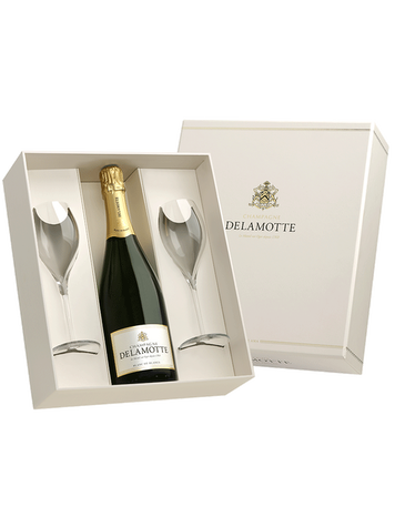 Coffret Champagne Delamotte (Bouteille + 2 verres) - Nicolas