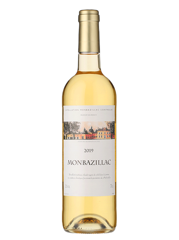 Monbazillac 2019 : bouteille de vin blanc moelleux sucré